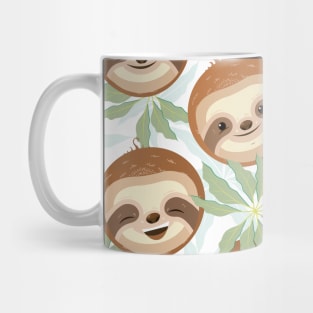 Cheerful Sloths Family Mug